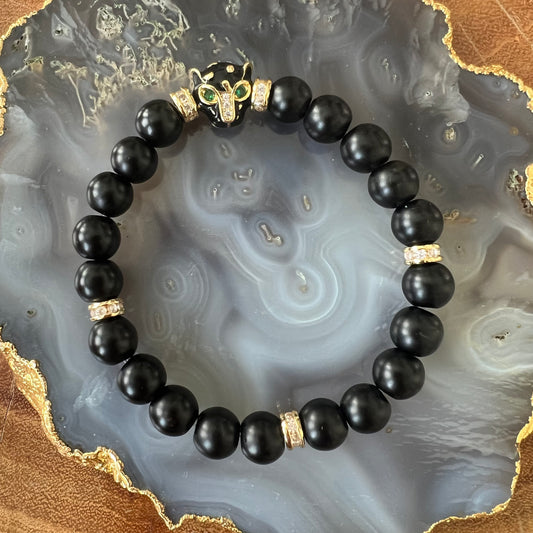 Ruby & Violet Pave Panther Bracelet