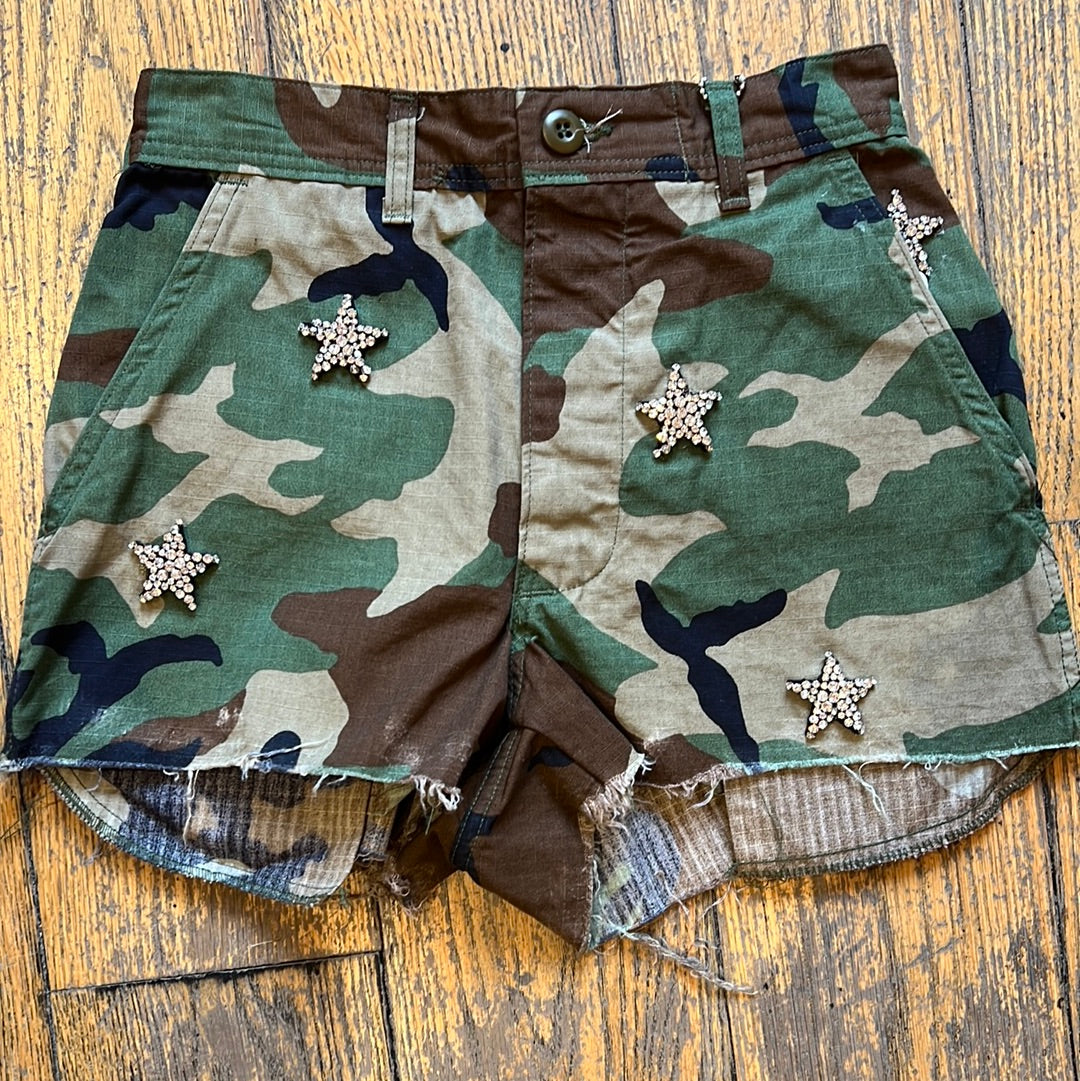 Rank & Sugar Camo Star Shorts