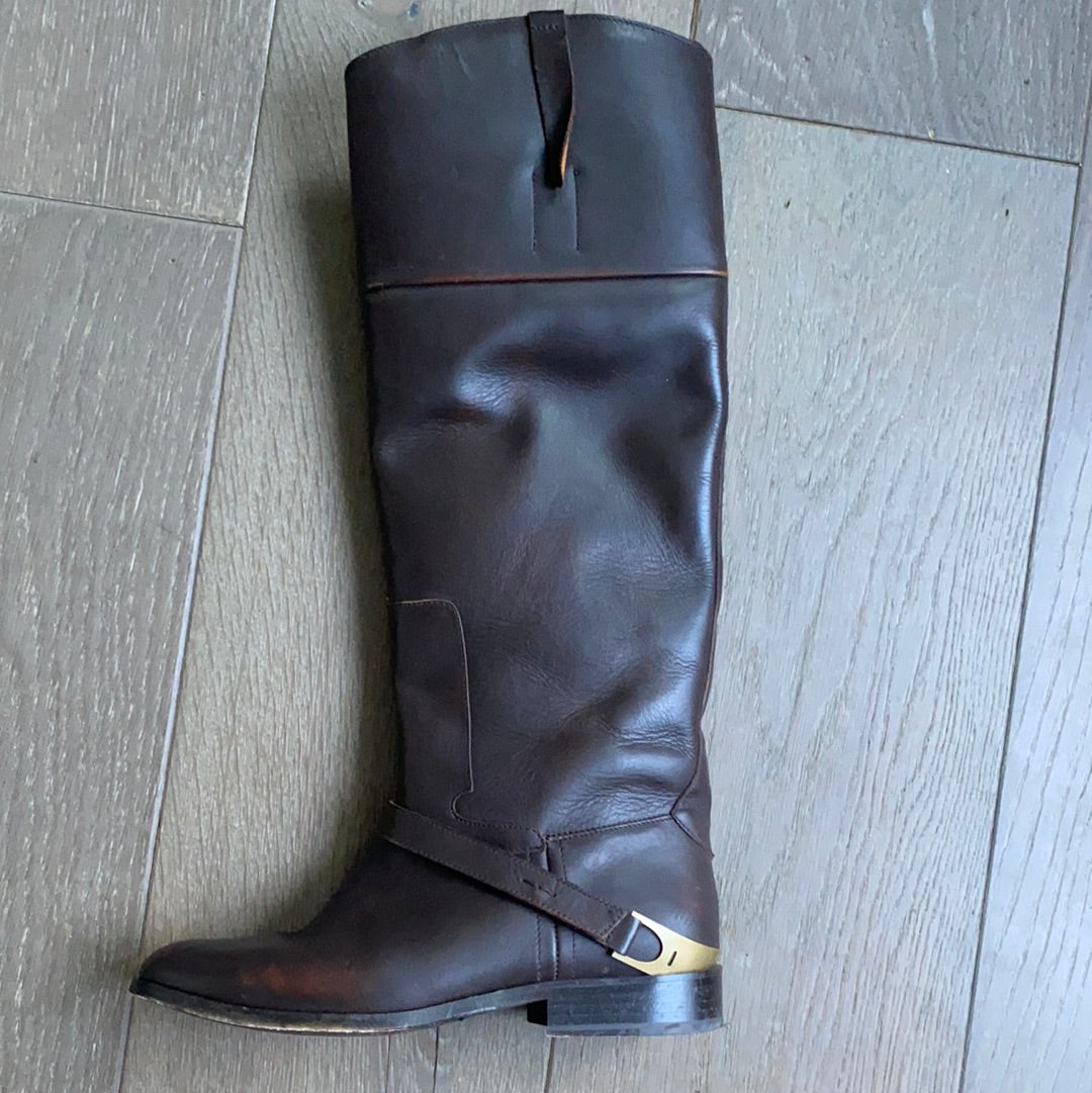 GG Charlie Brown Leather Riding Boot