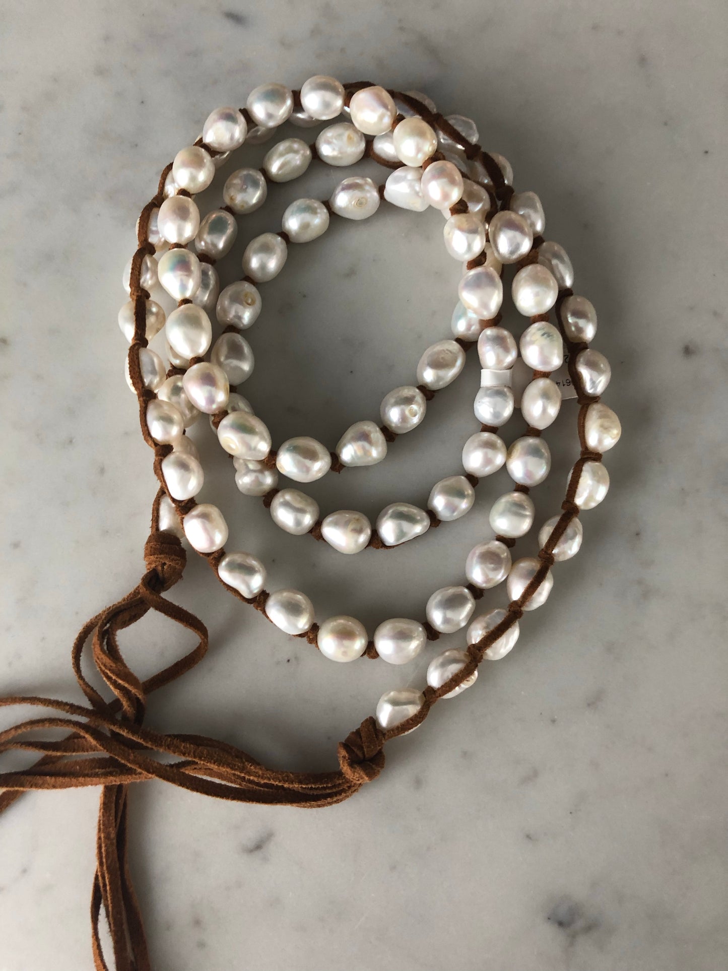 Tess Medium Pearl Triple Wrap Necklace