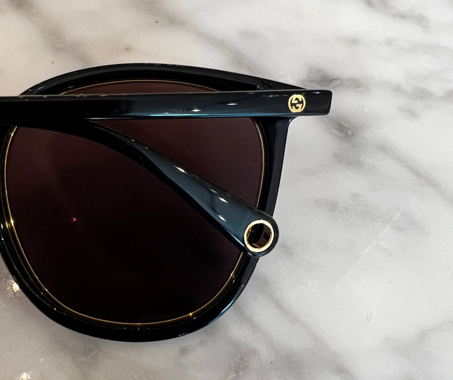 Gucci Gold Circle Sunglasses
