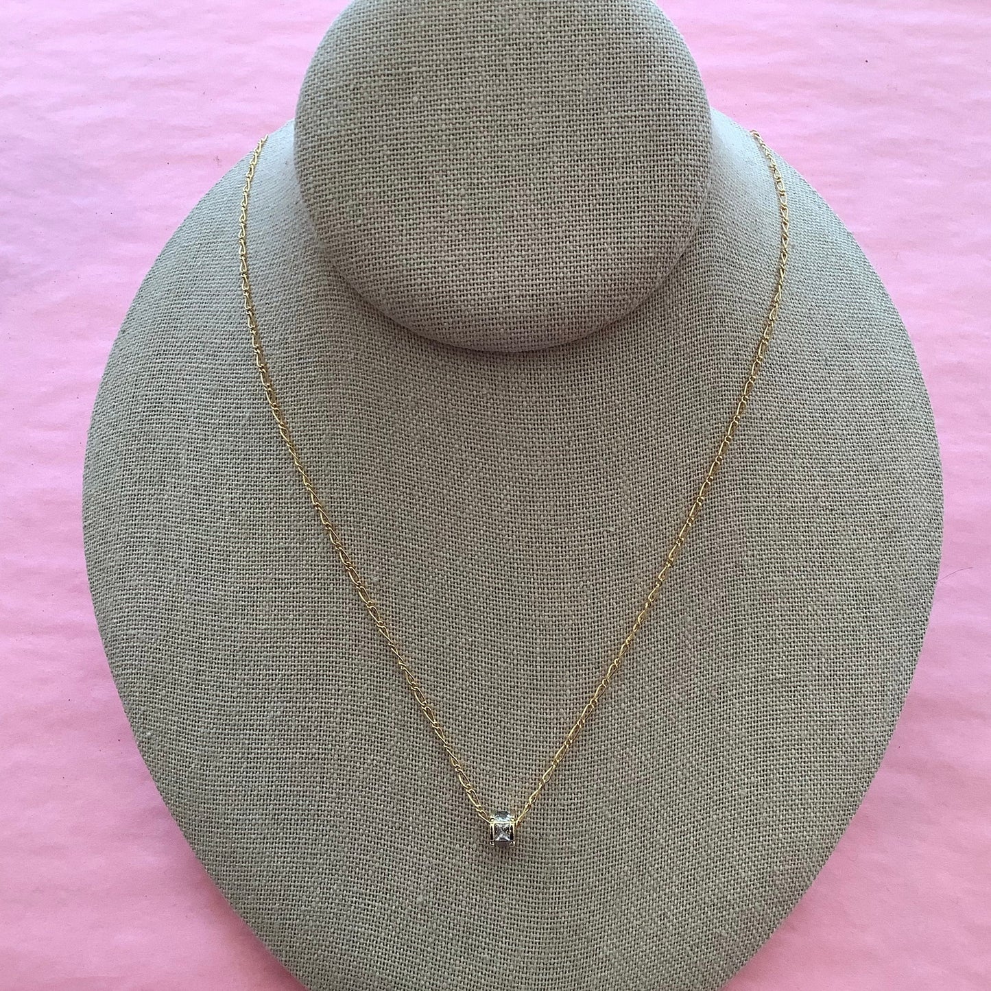 Ruby & Violet Pave CZ Rondelle Necklace