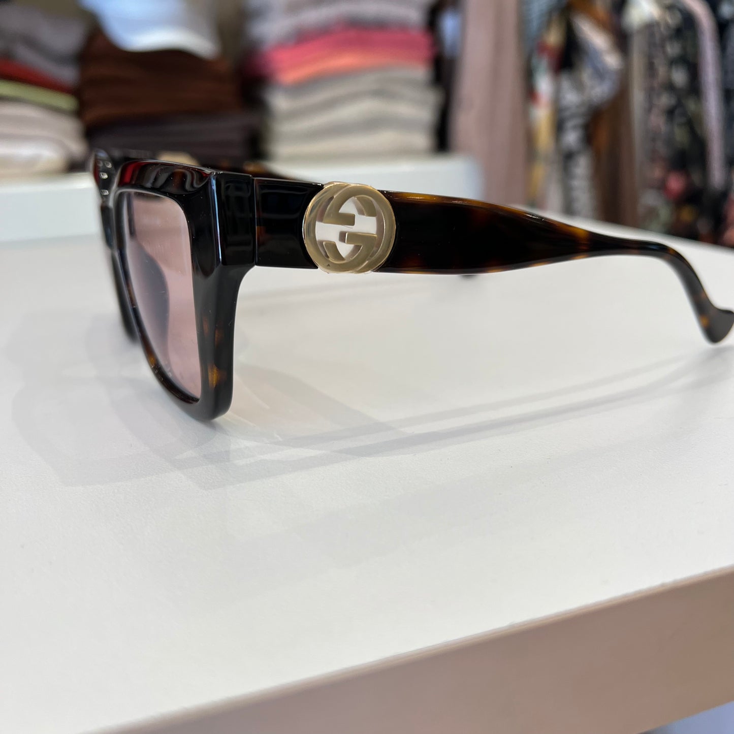 Gucci Tort Pink Lens Sunglasses