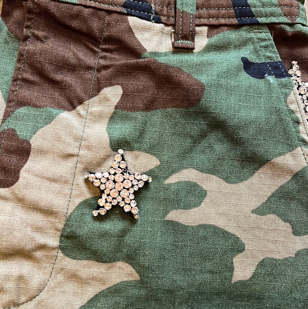 Rank & Sugar Camo Star Shorts