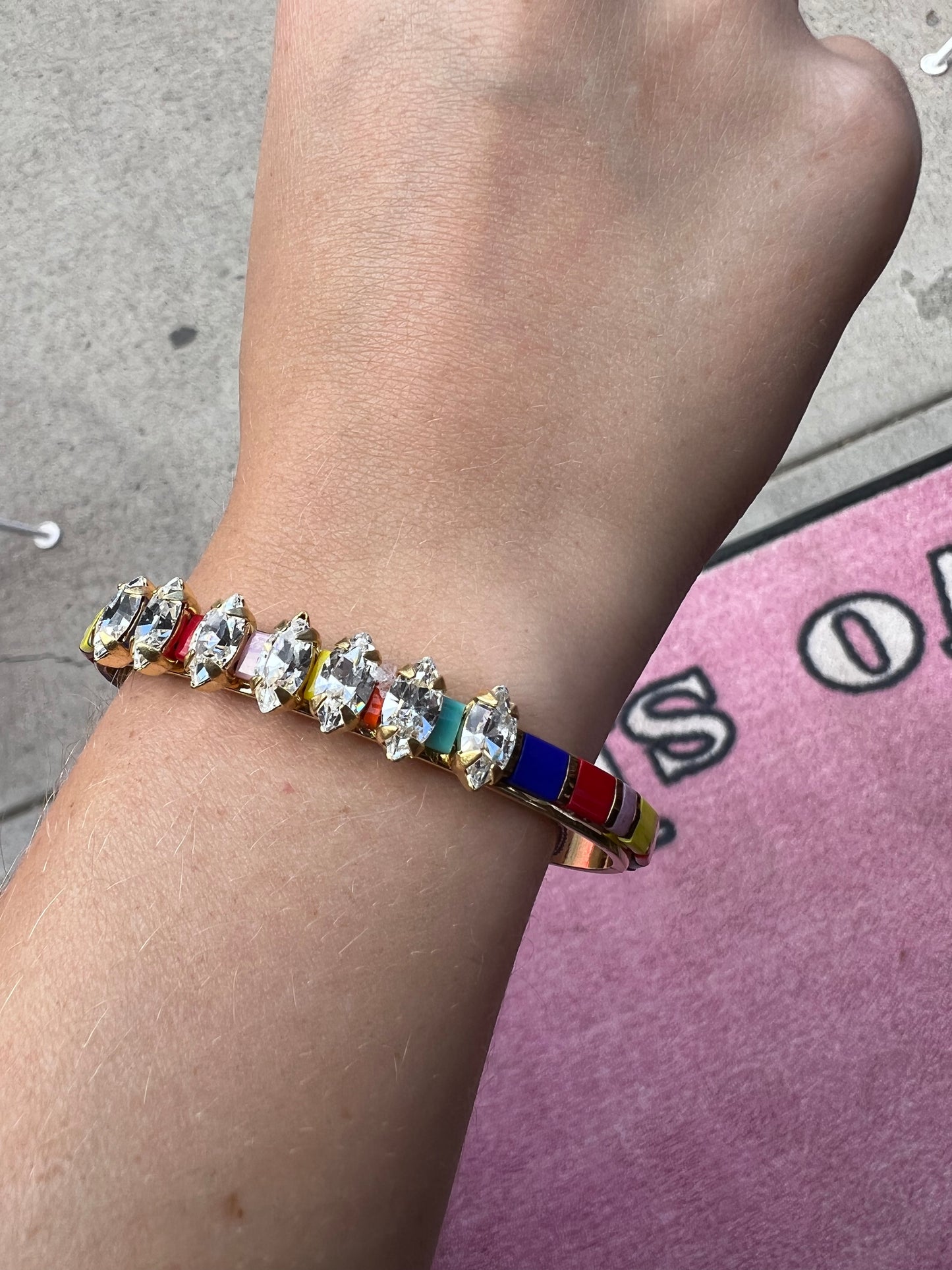 Sandy Hyun Multi Crystal Bracelets