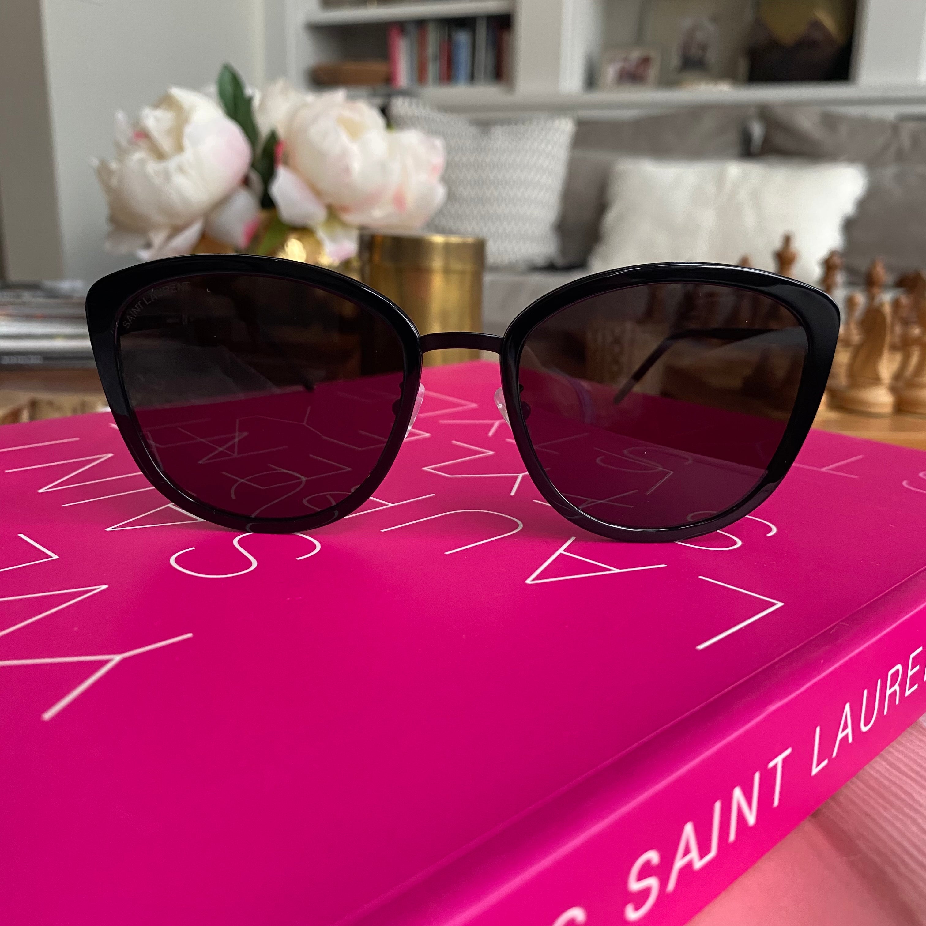 Saint Laurent shops YSL Sunglasses Black Cat Eye