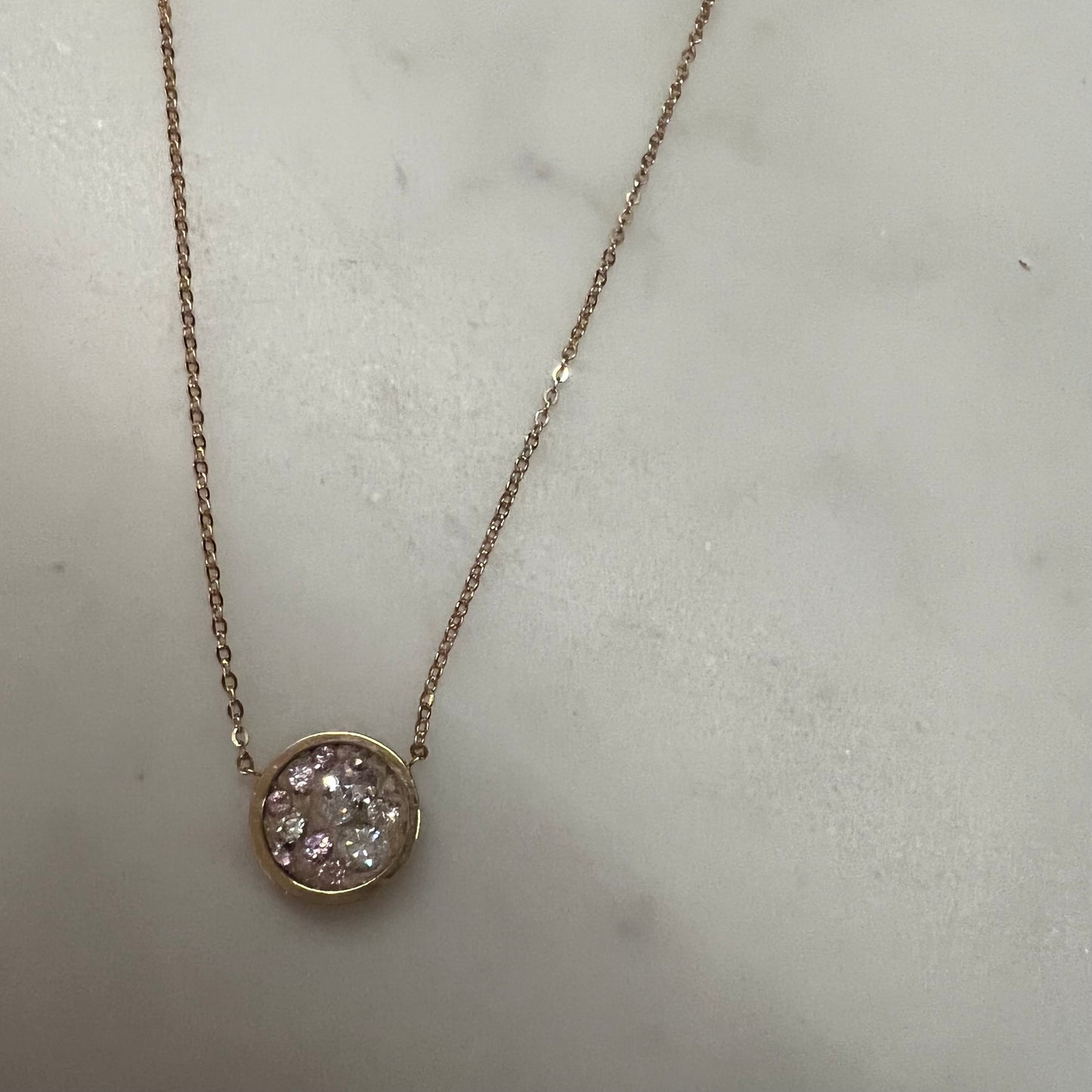 Miles McNeel Gold Diamond Circle Necklace