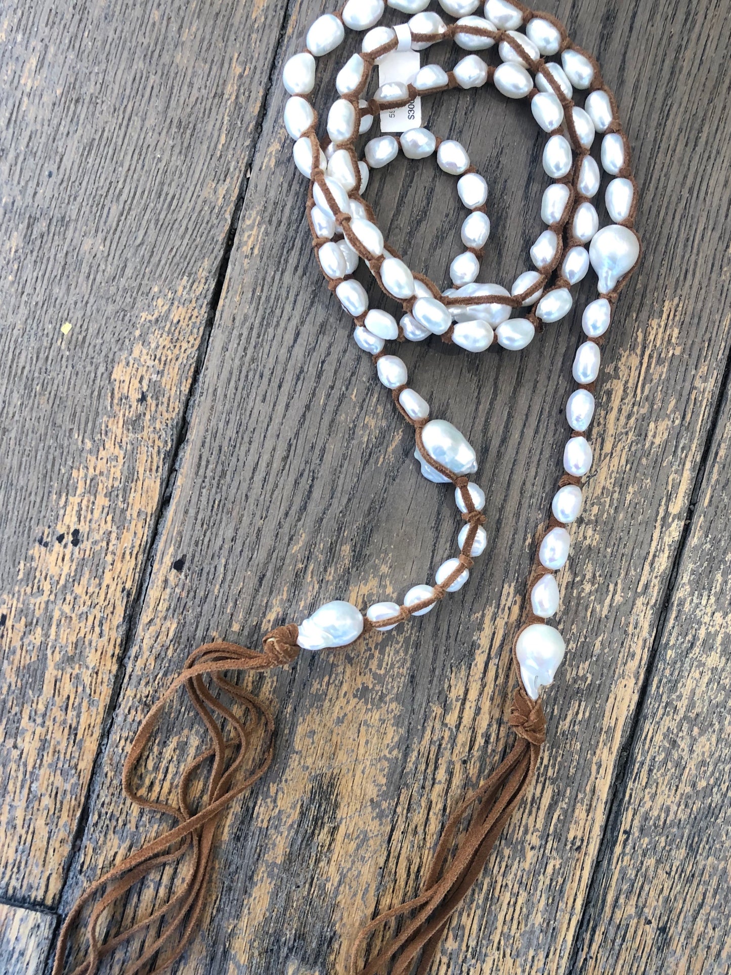 Tess Baroque Pearl Wrap Necklace