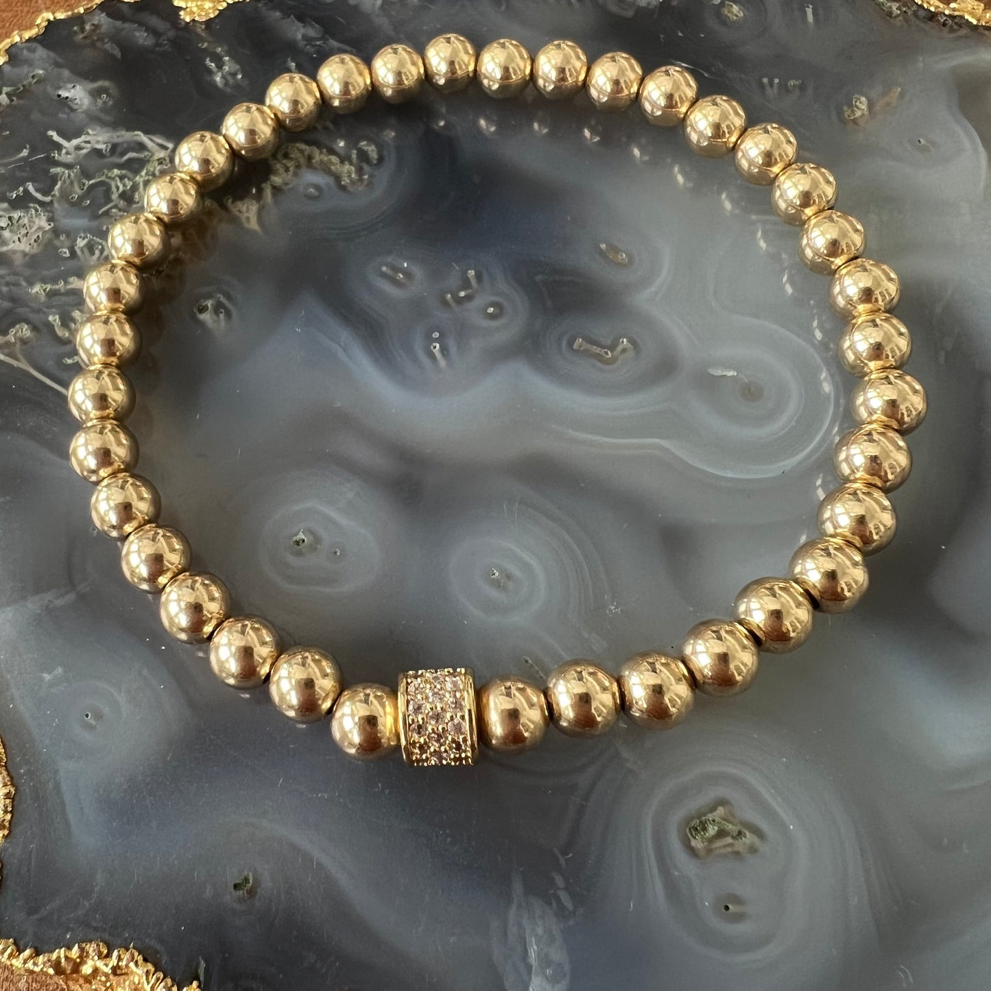 Ruby & Violet Pave Rondelle Bracelet