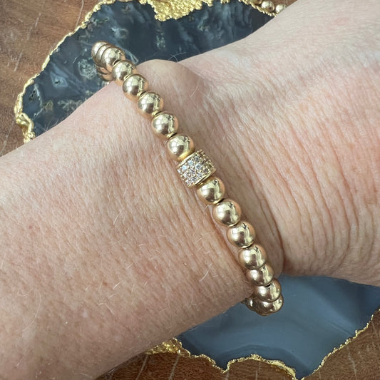 Ruby & Violet Pave Rondelle Bracelet