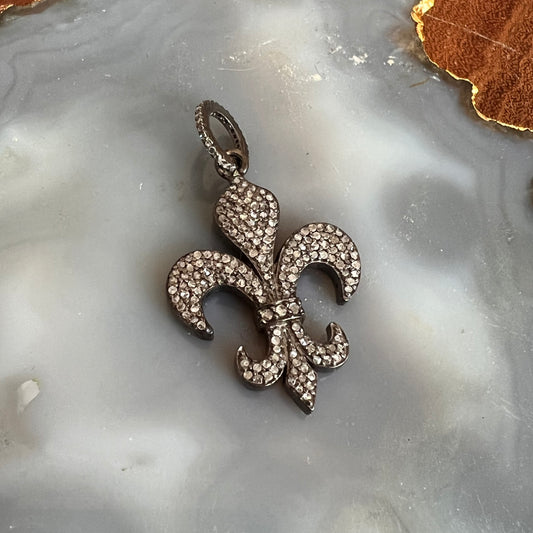 Evergreen Fleur De Lis Diamond Charm