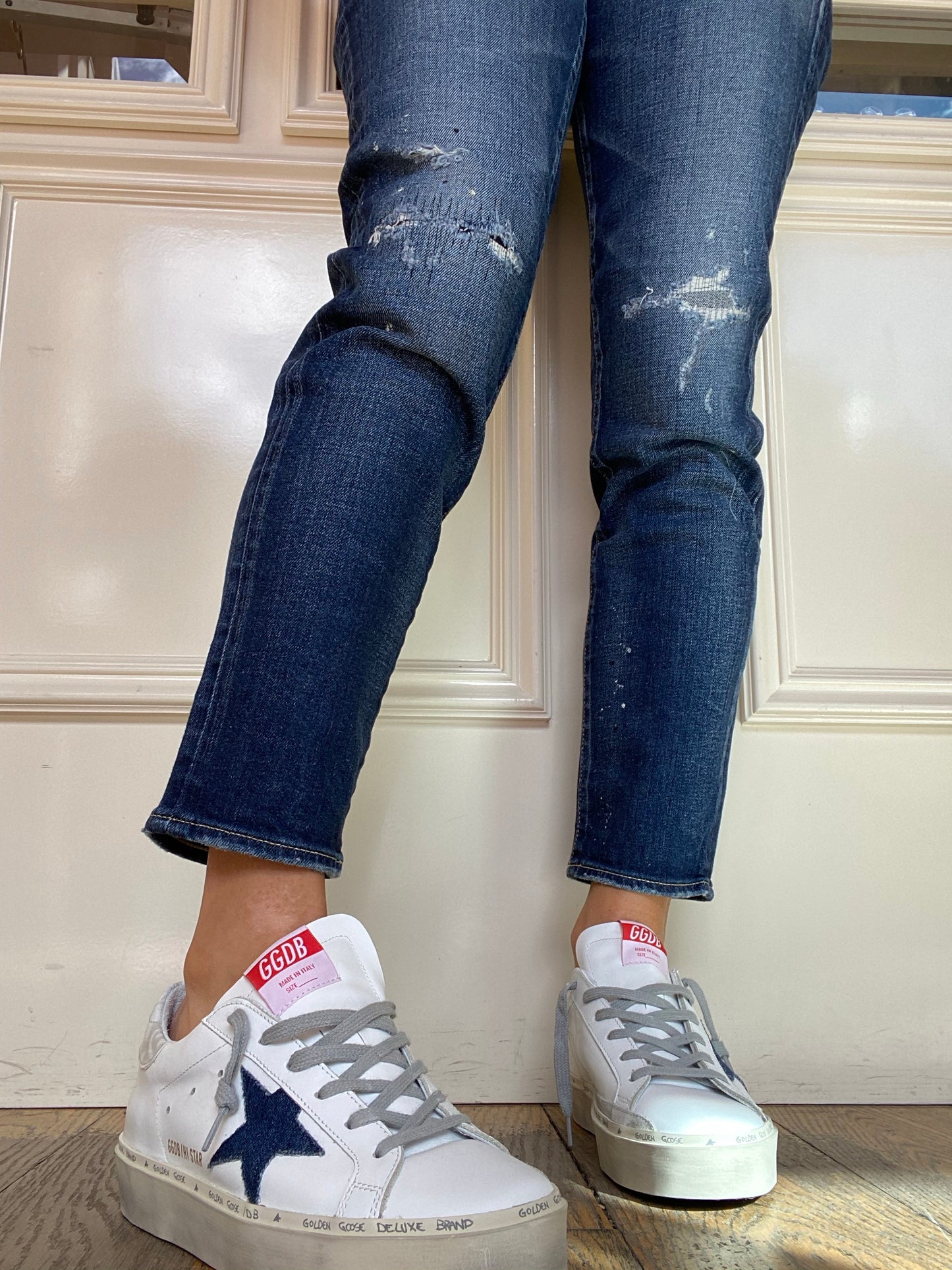 Moussy Blue Lancaster Repaired Jean