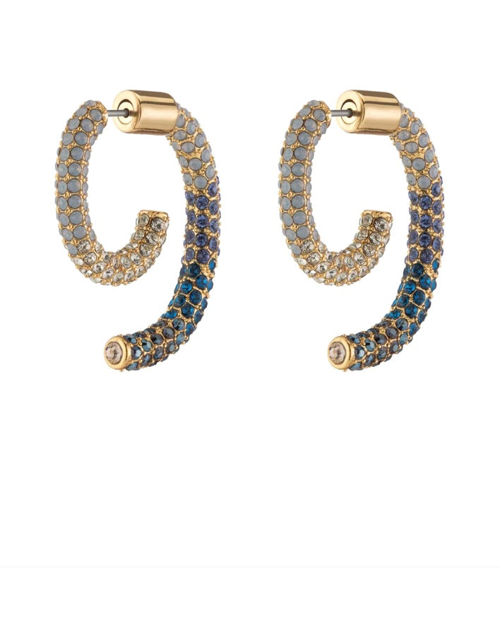 Demarson Pave Luna Earrings