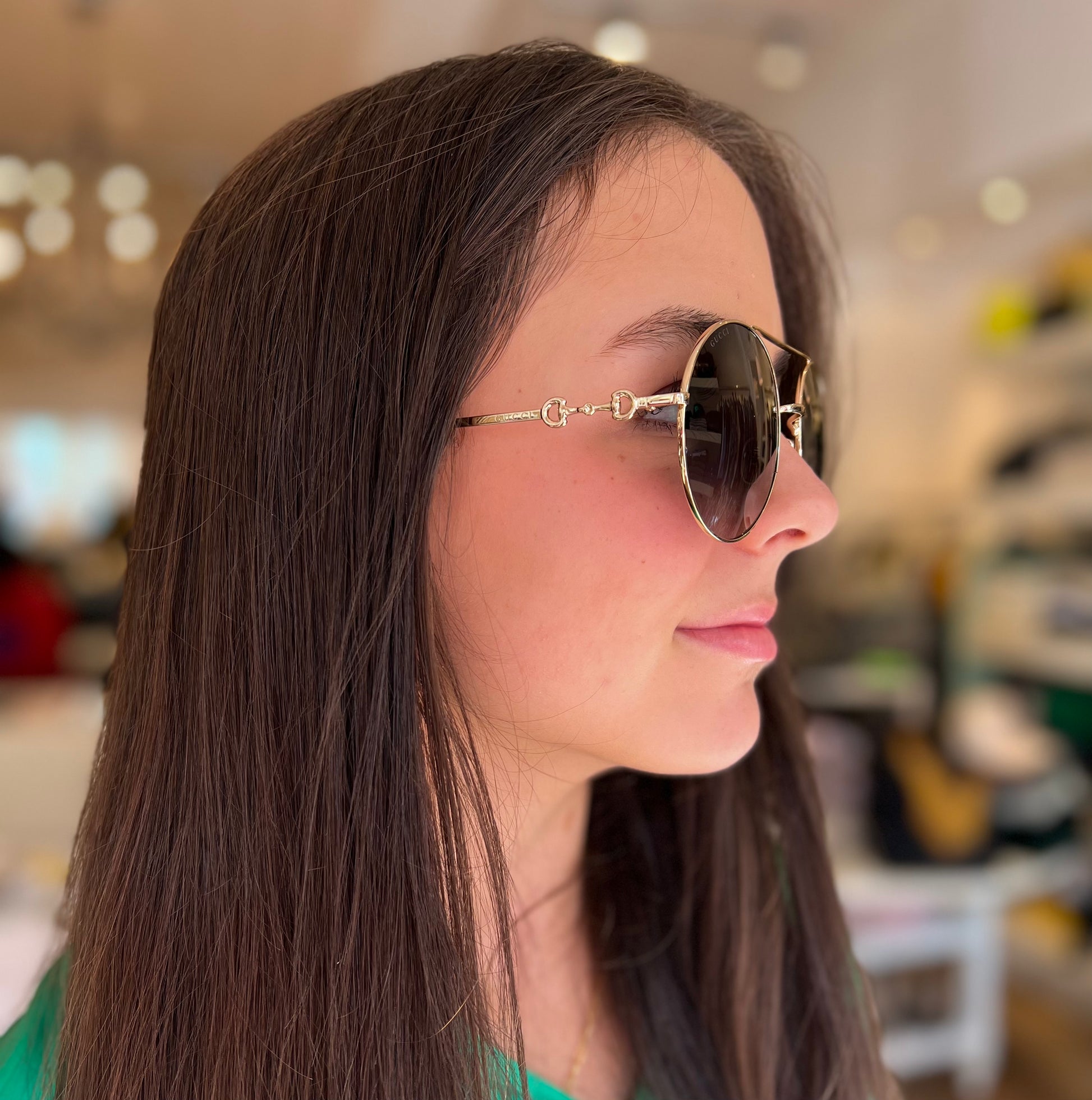 Gucci top circle shades