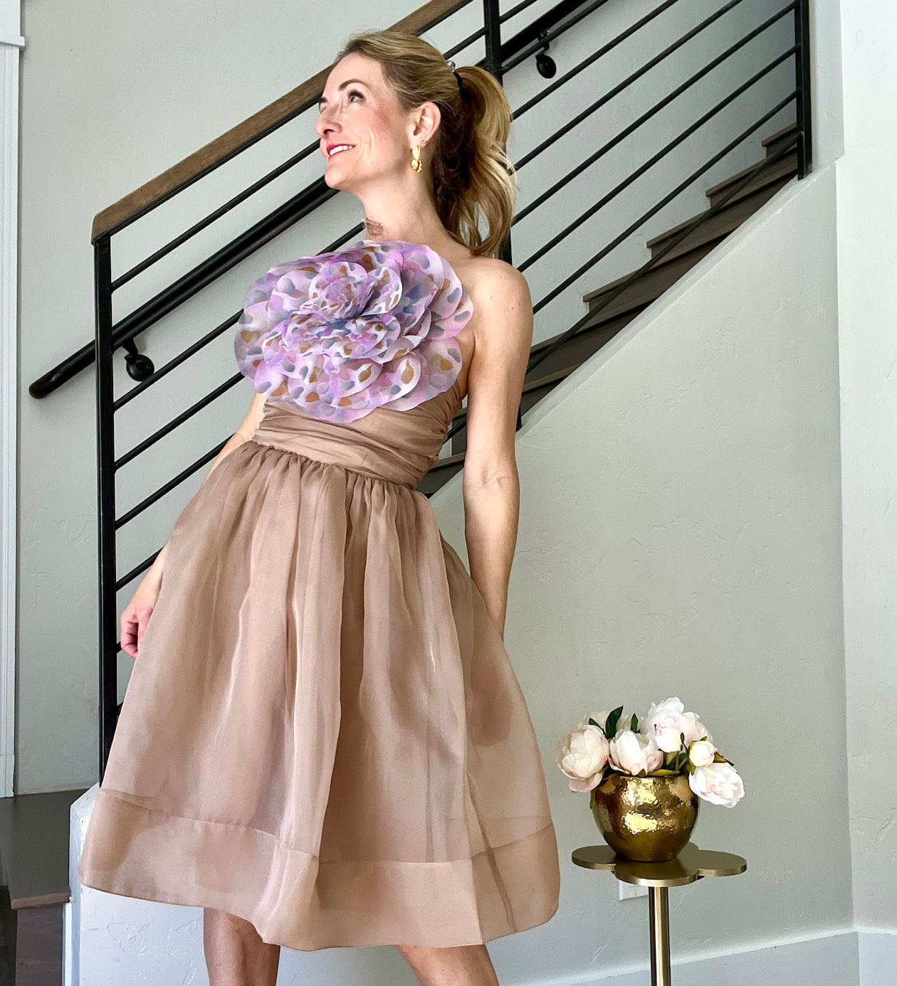 Cynthia Rowley Organza Flower Dress